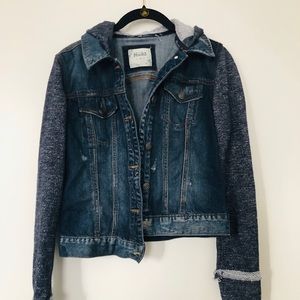 Denim hoodie jean jacket